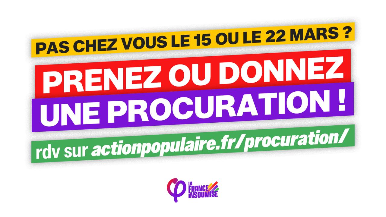 Les 15 et 22 mars vous pouvez voter par procuration
