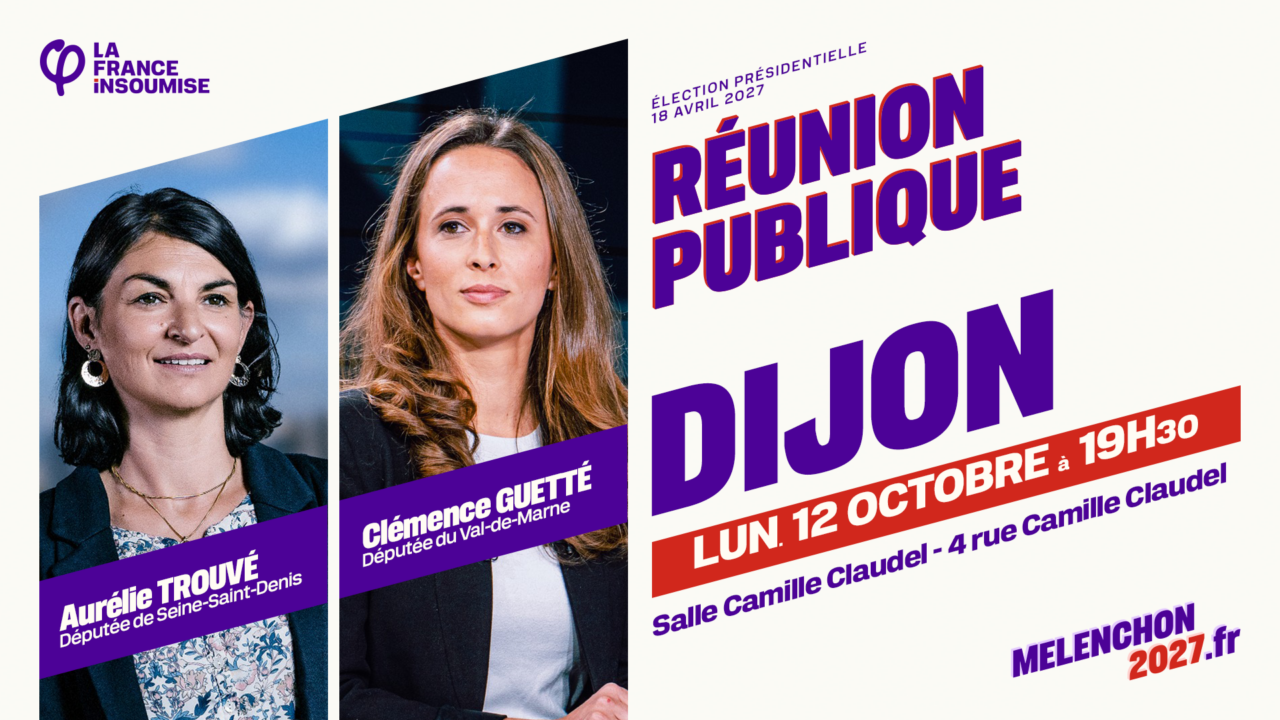 Réunion Publique du 12 oct. 2026 à Dijon